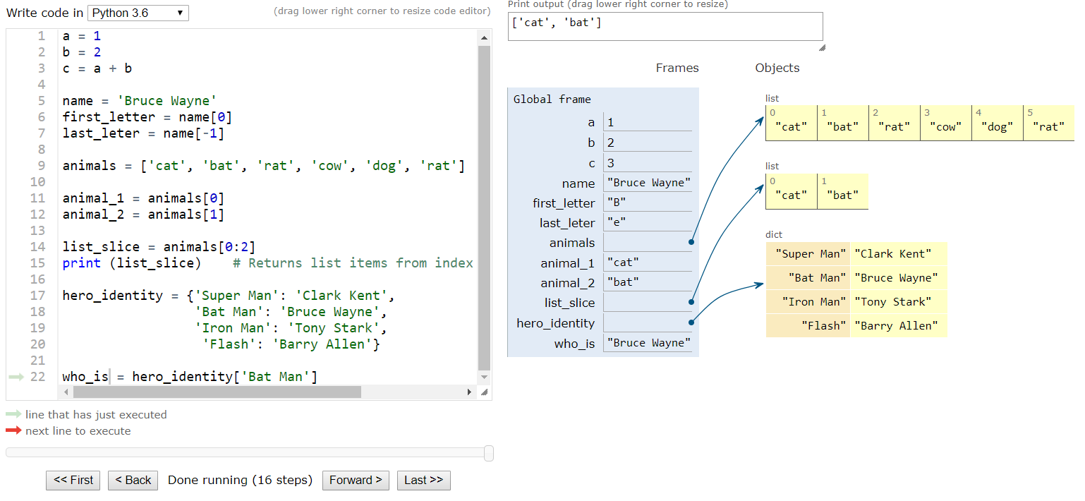 Python Tutor Visualizer